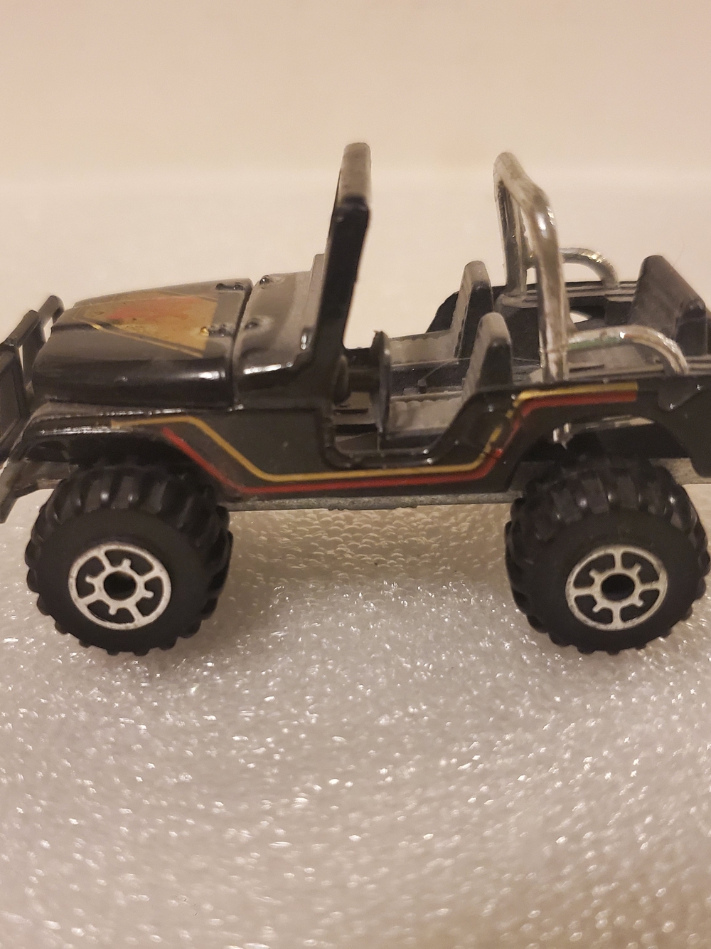 Vintage 1982 Road Champs Coyotes Black 4X4 Jeep Diecast 1/56 Scale